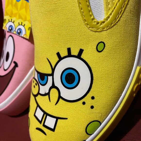 Spongebob Squarepants & Patrick Sneakers Canvas Slip Ons Womens Size 8 NEW - Picture 4 of 13